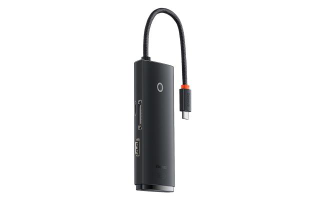 Baseus 6 in 1 Lite / Air Joy Type-C HUB Docking Station (Type-C to HDMI+USB3.0*2+Type-C Data + SD/TF) - Black